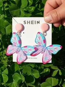 Bông tai thả bướm - Nhiều màu - Xem 1