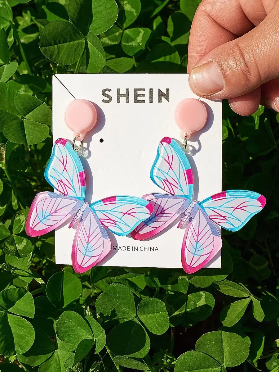 Bông tai thả bướm - Nhiều màu - Xem 1