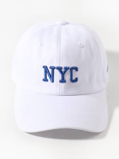 1 pieza Gorra de béisbol unisex casual con bordado de hitos ingleses, suave y ajustable, adecuada para uso diario