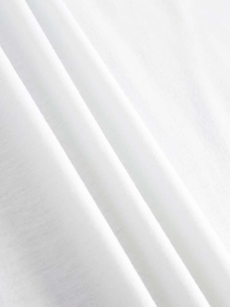 INAWLY 純色圓領背心上衣 - 白色 - 查看 3