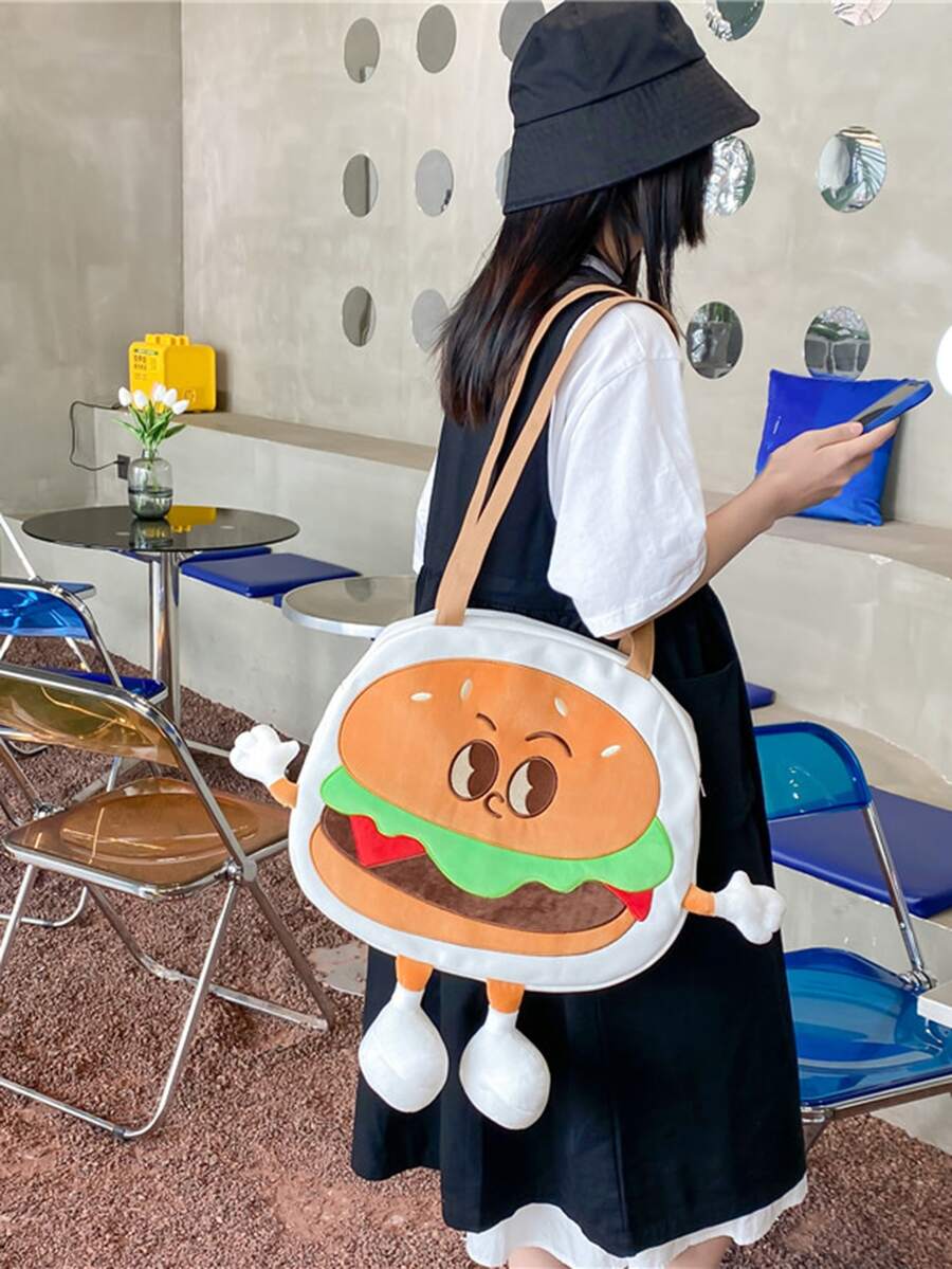 Hamburger Graphic Novelty Bag - Multicolor - View 1