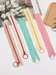 5pcs Random Color DIY Zipper - Multicolor - View 1