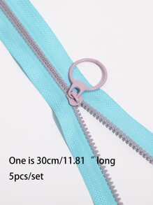 5pcs Random Color DIY Zipper - Multicolor - View 4