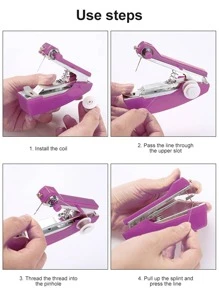1pc Mini Manual Sewing Machine - Multicolor - View 4
