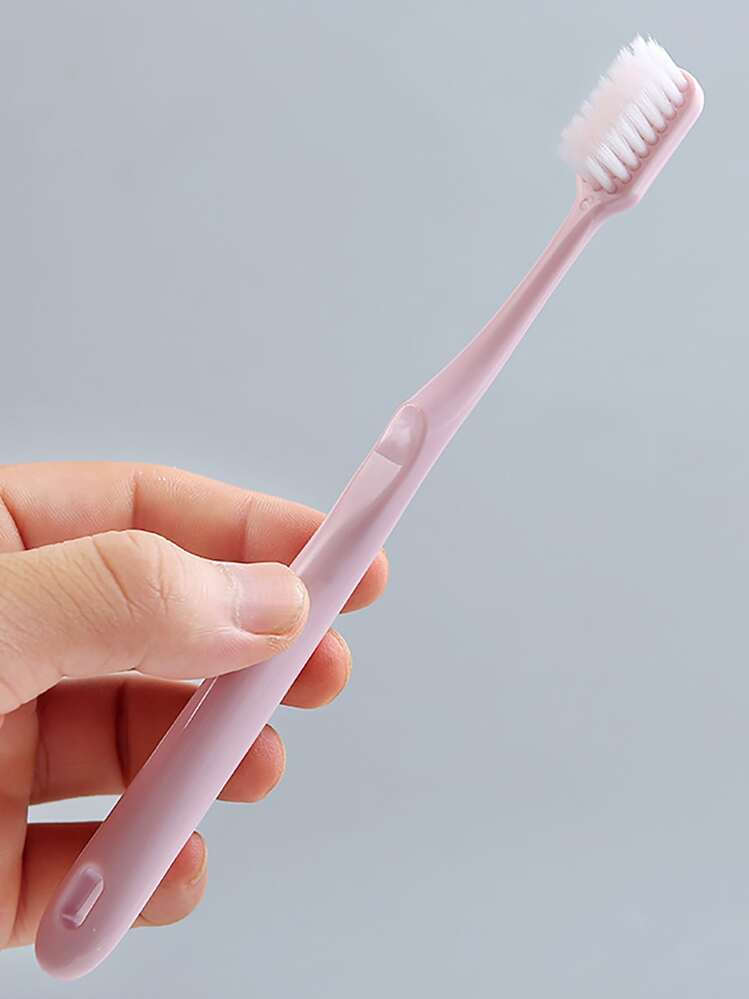 4-delars mjuka tandborsteset, bärbar plast enkel tandborste för munvård heminredning höstdekoration tillbaka till skolan - Multifärgad - Visa 2