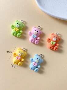 15 件隨機樹脂彩色小熊 DIY 吊墜 - 彩色 - 查看 3