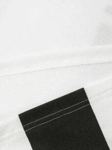 Manfinity Homme Áo thun không tay có mũ trùm đầu họa tiết khối màu dành cho nam dùng để tập luyện, chơi tennis - trắng - Xem 3