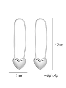 Hoa tai trang trí hình trái tim Valentine - Bạc - Xem 4