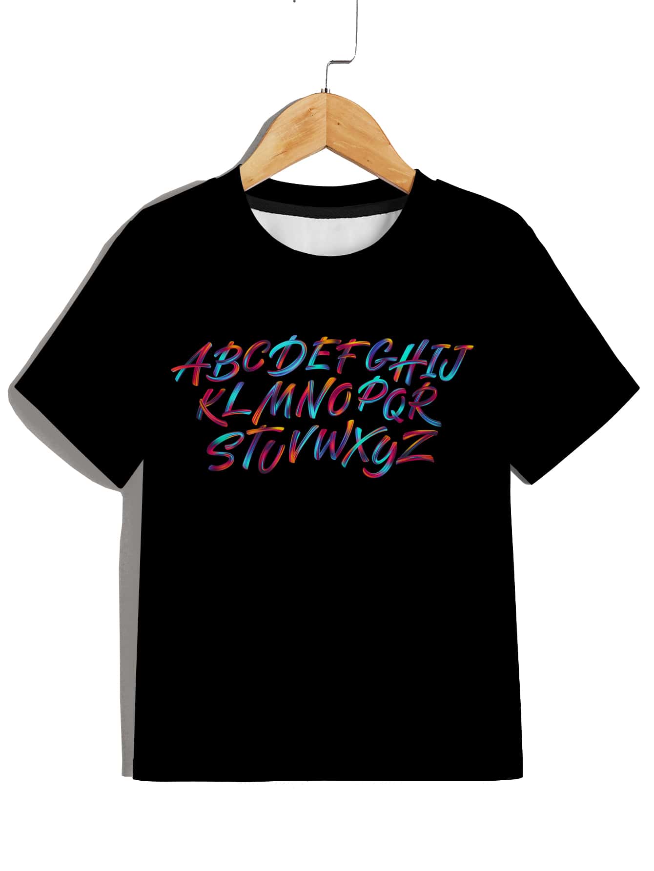 Boys Letter Graphic Tee - Black - View 1