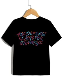Boys Letter Graphic Tee - Black - View 2