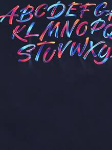 Boys Letter Graphic Tee - Black - View 3