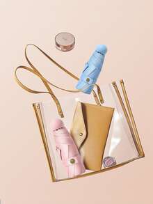 Plain Sunscreen Umbrella - Baby Blue - View 3