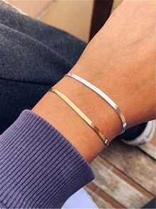 2 chiếc Vòng tay rắn đơn giản - Nhiều màu - Xem 1