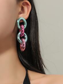 Bông tai thả chuỗi - Nhiều màu - Xem 1