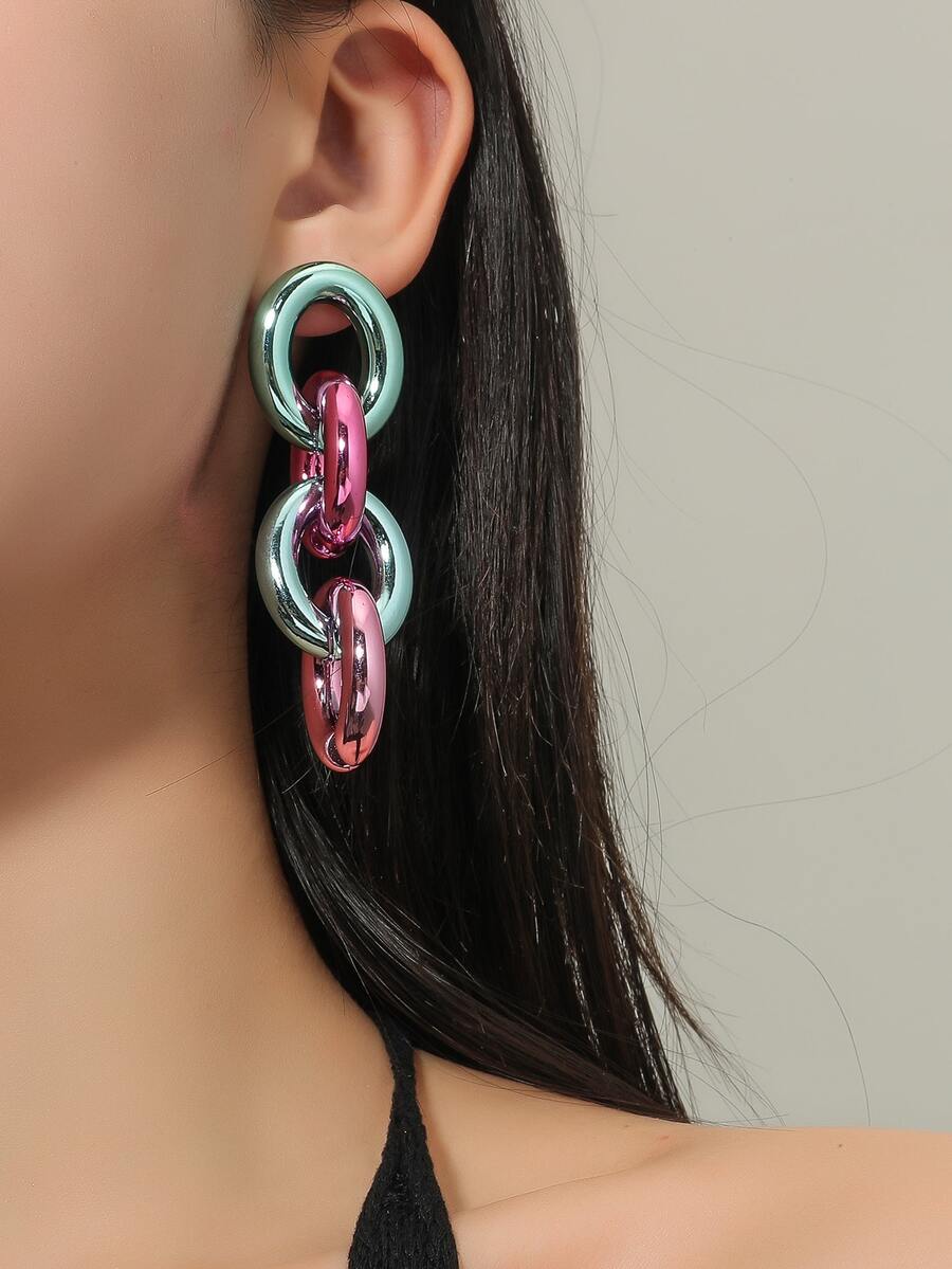 Bông tai thả chuỗi - Nhiều màu - Xem 1