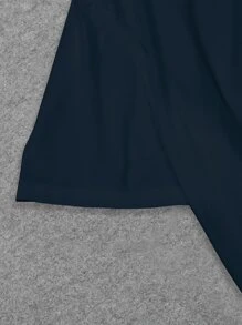 Manfinity Men Plus Dollar & Gesture Print Tee - Navy Blue - View 4