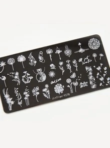 Mẫu móng tay 1 mảnh họa tiết bồ công anh - Bạc - Xem 4