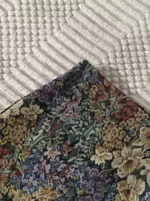 Breezaya Split Hem Floral Jacquard Skirt