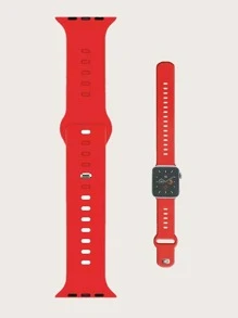 矽膠錶帶適用於Apple Watch - 紅色 - 查看 4