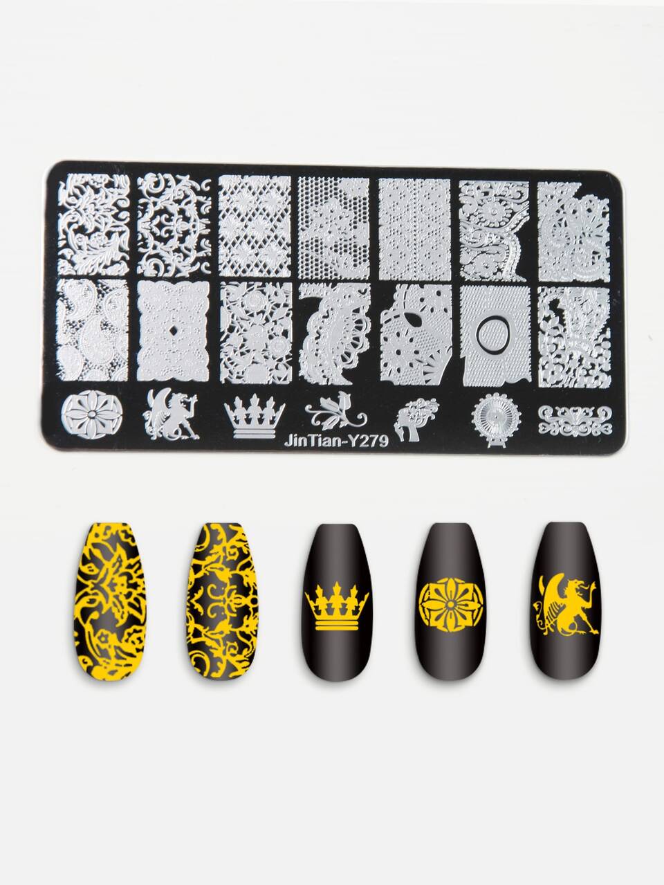 1pc Graphic Nail Art Template Plate,Nail Supplies,Nail Tools,Nail Art Tools,Back To School,Nails,Nail Tools For Press On Nails