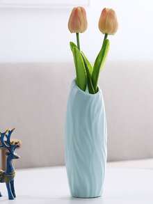 1 cái bình hoa nhựa - màu xanh lá - Xem 2