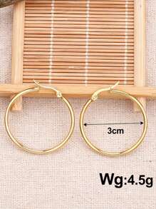 1 Stück minimalistische Creolen, Edelstahlschmuck