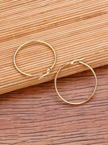 1 Stück minimalistische Creolen, Edelstahlschmuck