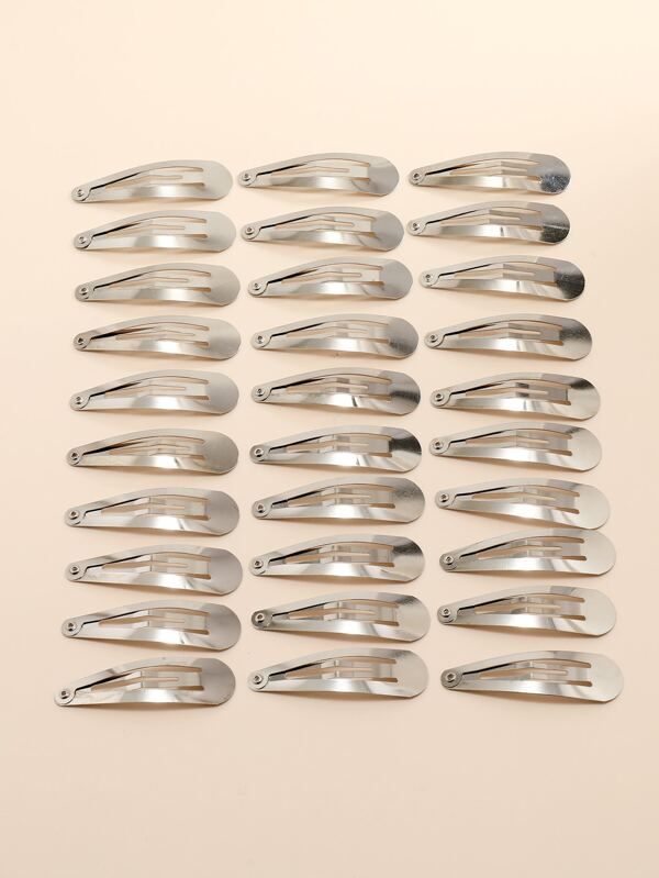 30pcs Minimalist Snap Clip Casual Hair Clips Claw Clips Hair Claws Hair Barrettes, School Stuff
