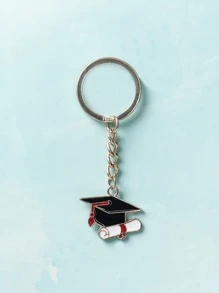 畢業帽吊飾鑰匙圈、高年級畢業禮、大學畢業/高中畢業勵志禮物、 - 黑色 - 查看 2