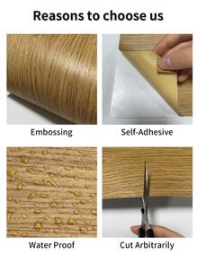 1卷木紋地板貼紙 - 卡其色 - 查看 8