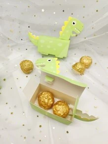 6入組卡通恐龍形糖果包装盒 - 彩色 - 查看 6