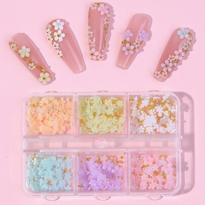 1box Flower Shaped Nail Art Decoration