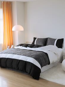 Tufted Patchwork Duvet Cover Set Without Filler - Multicolor - View 2