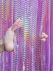 箔紙流褶簾,金屬照相棚背景金屬門簾,婚禮生日新娘派對場景裝飾 - 淺粉色 - 查看 1