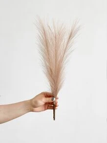 1 件 5 枝棕色仿蒲苇人造芦苇蓬松人造假花波西米亚风装饰，适用于婚礼派对装饰、家庭客厅卧室装饰、花瓶布置、DIY 摄影道具、假植物、秋季装饰、房间、书桌、花园装饰、房间装饰用品、情人节、礼物 - 棕色 - 查看 2