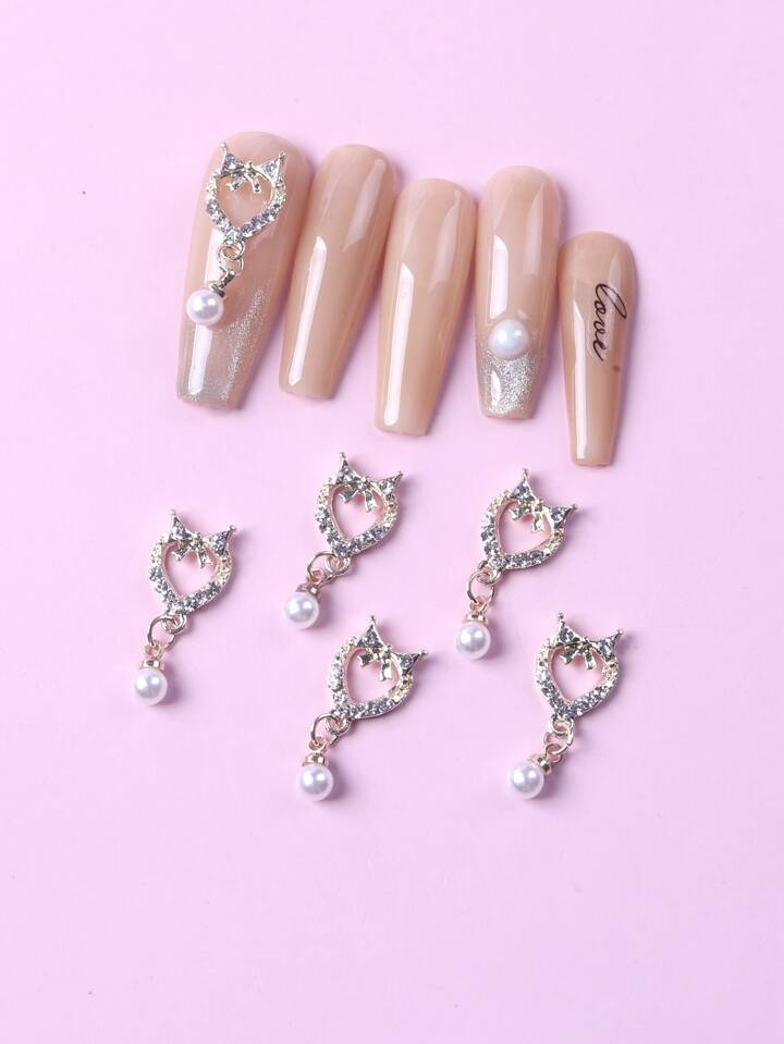 TSZS 6ピース ハート形 ネイルパーツ | SHEIN JAPAN