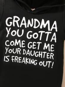 Rompers Em bé Slogan - màu đen - Xem 4