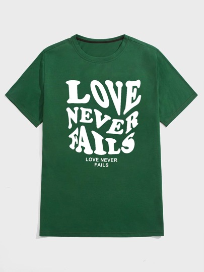 تي شيرت بطباعة شعار للشباب