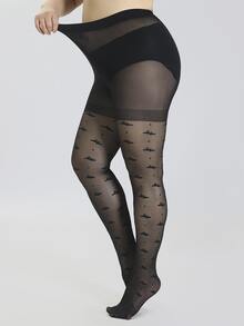 Medias con estampado de animal - Negro - Ver 3
