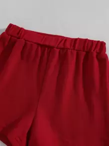 SHEIN Young Boy Letter And Car Print Tank Top & Shorts