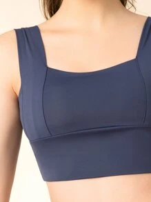 shelf bra transpirable suave deportivo - Azul Marino - Ver 7