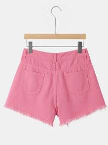 Raw Hem Ripped Shorts