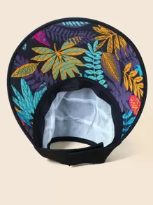 1pc Women Foldable Beaded Mesh Sunhat, Convenient For Outdoor Travel - Black - View 3