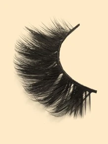 MAGEFY 8入組漸層厚假睫毛連托盤,手工長卷曲十字交叉自然假麝香睫毛 - 黑色 - 查看 4