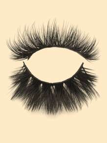 MAGEFY 8入組漸層厚假睫毛連托盤,手工長卷曲十字交叉自然假麝香睫毛 - 黑色 - 查看 6