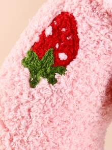 1pc Strawberry Print Pet Plush Toy - Multicolor - View 4