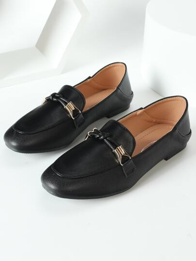 Mengshangli 2025 Autumn Women's Flat Slip-On Loafers, British Style Leather Boat Shoes, Casual Flats