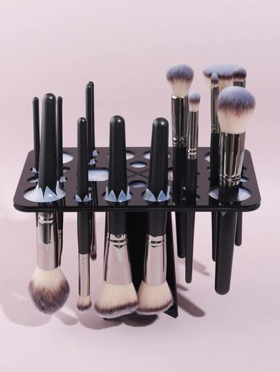 RANCAI 1pc Makeup Brushes Drying Rack, Brushes Dryer, Collapsible 28 Slot Acrylic Brush Holder Stand Tree Tray Support Display For Makeup Artist Acrylic Nail Brushes Makeup Lovers