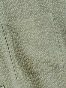 GENTILAND Men Solid Patched Pocket Shirt - Mint Green - View 3