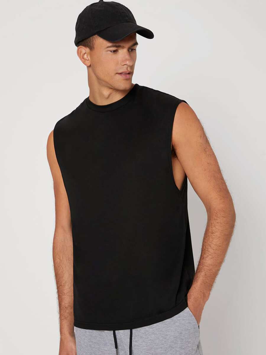 Manfinity RebelGame Hombres Top tank unicolor - Negro - Ver 1